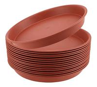ZOENHOU Paquete de 10 platillos para plantas de 21 cm, platillos de plástico grueso para macetas, bandejas de goteo de flores para interiores y exteriores