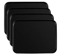 ZOENHOU Paquete de 4 bandejas antiadherentes de acero al carbono para horno, 24,5 x 18,5 x 2,5 cm, rectangular, para hornear, cocinar, servir, resistente a la corrosión, fácil de limpiar