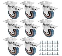 ZOENHOU - Ruedas giratorias de 400 kg, robustas con frenos y tornillos de 50 mm, ruedas de carro industriales para muebles, capacidad de carga de 400 kg