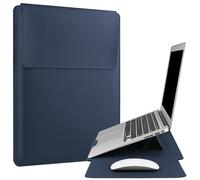 ZOENHWA Funda para Portátiles de 15 16 Pulgadas Compatible con MacBook Pro15.4,/MacBook Air 16/15''-16'' DELL HP ASUS Acer Surface Laptop Sleeve,con Soporte de Velcro-Azul