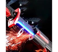 ZOENMG Espada iluminada de 31.5 pulgadas con efecto de chispa y niebla, sable de luz de duelo de 7 colores RGB para niños y adultos, sable de cosplay Cyberpunk con sonido de impacto, espada de juguete