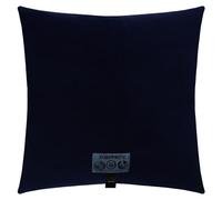 Zoeppritz 702291-595-40x40 - Funda de cojín de Forro Polar Suave con Tacto de Cachemira, Color Azul Oscuro 595, fácil de Limpiar, Apta para alérgicos, 40 x 40 cm