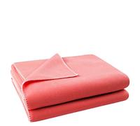 'zoeppritz since 1828' Manta de Forro Polar Suave - Manta Polar con Punto de Ganchillo - Manta Suave - 160 x 200 cm - 235 Coral 103291-235 - 160 x 200 cm