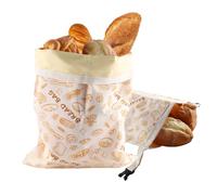 ZoeQide Bolsa de pan de cera de abejas, juego de 2 unidades, reutilizables, bolsa de lona para guardar pan, bolsas de tela para levadura, baguette, sándwich, sin plástico