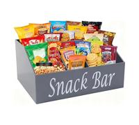 ZoeQide Organizador Snacks Acrilico Gris 4 Compartimentos 28x21x13 cm Mesa
