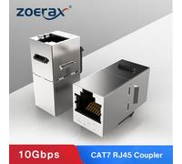 Zoerax CAT7 Conector Keystone Inline, Acoplador RJ45 8P8C para Cat6/Cat5E, Adaptador Extensor de Cable Ethernet LAN con Velocidad de 10Gbps