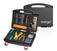 ZOERAX - Kit de herramientas de red profesional RJ45 11 en 1 - Crimpadora RJ45, herramienta de punzonado 110/88, pelalacables, cortador, conectores y botas Cat6