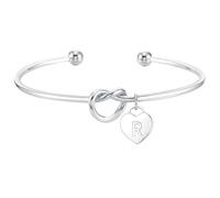 ZOERAY Pulsera Mujer Plata Oro Impermeable 18K Dorado Pulsera Personalizada Amor Corazón Nudo con Letras A-Z Colgante Ajustable Pulseras para Parejas Amistad Joyería Regalos Mujeres Niñas Freundin