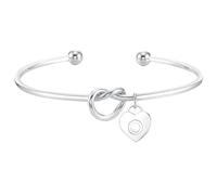 ZOERAY Pulsera Mujer Plata Oro Impermeable 18K Dorado Pulsera Personalizada Amor Corazón Nudo con Letras A-Z Colgante Ajustable Pulseras para Parejas Amistad Joyería Regalos Mujeres Niñas Freundin