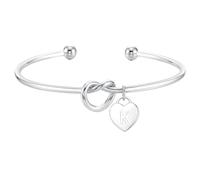 ZOERAY Pulsera Mujer Plata Oro Impermeable 18K Dorado Pulsera Personalizada Amor Corazón Nudo con Letras A-Z Colgante Ajustable Pulseras para Parejas Amistad Joyería Regalos Mujeres Niñas Freundin
