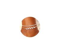 ZOERAY Tobillera de Plata 925 Para Mujer Tobilleras Bañada en Oro 18K Bohemias Ajustable con Capas de Corazón Pulsera Tobillera con Cuentas Impermeables Joyería Regalos de Playa Para Mujer Niñas