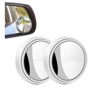 zoerbufan 2 Piezas Retrovisores de ángulo Muerto, Espejo Lateral Punto Ciego Rotación de 360°, Espejo de Punto Ciego Convexo de Gran Angular Ajustable para Cualquier Coche, Furgoneta