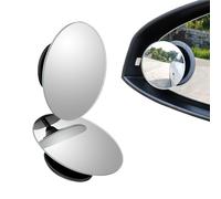 zoerbufan 2 Piezas Retrovisores de ángulo Muerto Sin Fronteras, Espejo Lateral Punto Ciego Rotación de 360°, Espejo de Punto Ciego Convexo de Gran Angular Ajustable para Cualquier Coche, Furgoneta