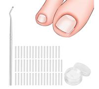 zoerbufan 50 Piezas Kit de Corrector Uñas Encarnadas, Corrección de Uñas de Los Pies con Picker Para Tratamiento de Cuidado de los Pies