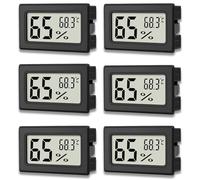 zoerbufan 6 Piezas Higrometro Digital Mini Termometro, Medidor De Humedad Interior con Celsius Para Controlar La Temperatura y Medir La Humedad Para La Comodidad En La Oficina y En Casa