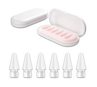 zoerbufan 6 Piezas Puntas para Apple Pencil 1/2 y Apple Pencil Pro/USB C, Alta Sensibilidad Puntas de Lápiz de iPad Pro/Air, Punta de Repuesto Pom Nibs Tips para iPencil con Estuche de Almacenamiento