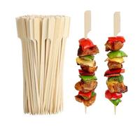 zoerbufan 60 Piezas Pinchos de Bambú para Barbacoa, Buffet, Cócteles, Fruta, Picoteo, Manualidades, Palitos de Comida 15 cm
