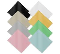 zoerbufan 8 Piezas Paños Limpia Gafas, Paños de Limpieza de Microfibra para Limpiar Anteojos,Lentes de Cámara, Tablets, Phones, Laptops, Pantallas LCD(8 Color)