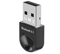 zoerbufan Adaptador USB Bluetooth 5.1, Bluetooth USB Dongle Compatible con Windows 7/8.1/10/11, Bluetooth Transmisor y Receptor para Computadora Portátil Impresora Auricular Ratón (Negro)