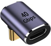 zoerbufan Adaptador USB C de 90 Grados, USB C Macho a Tipo C Hembra, USB 4.0 40Gbps Thunderbolt 4 a USB de Aluminio para MacBook Pro/Air, iPad Pro/Air, iMac 20/19/18