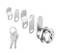 zoerbufan Cerradura De Buzón, Cerradura de Levas 16mm, Cerradura De Palanca, Cerradura de Muebles con 2 Llaves y Viene 5 Placas Diferentes, Acero Inoxidable Fundido a Presión