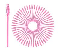 zoerbufan Desechables Cepillos de Pestañas 50 unids,Rimel Cepillos,Cepillos de Cejas,Brocha de Pestañas para Extensiones de Pestañas(Rose)