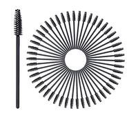 zoerbufan Desechables Cepillos de Pestañas 50 unids,Rimel Cepillos,Cepillos de Cejas,Brocha de Pestañas para Extensiones de Pestañas(Negro)