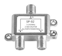 zoerbufan Distribuidor satélite de 2 vías para TV y Radio, HDTV/UHD 4K、DVB-S/S2、DVB-T/T2、DVB-C/C2 Distribuidor de Antena Splitter Sat Distribuidor de TV