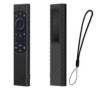 zoerbufan Funda para Samsung Solar 2022 BN59 Serie Control Remoto, Antideslizante Funda Silicona Compatible con Samsung Mando TV QLED 2021 Solar Remote con Cordón (Negro)