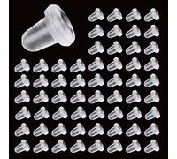 zoerbufan Tuerca Pendiente[200 Piezas], Transparente Tuercas Pendientes Silicona, Pendientes Tapón, Seguridad Broche de Pendiente Goma