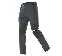 ZOEREA Pantalones Aire Libre de Hombre Convertible Pantalones Cortos Trekking Montaña Escalada Senderismo Secado Rápido Pantalón Funcionales Gris,XXL