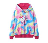 ZOEREA Sudadera con Capucha 3D para niñas Sudadera con Capucha de Manga Larga Colorida Sudadera Infantil Unicornio Cálida 11-12 años