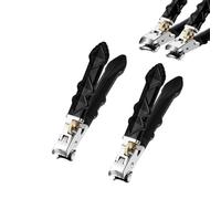 Zoerely Orthoclip, Graddi OrthoClip, Double Configuration of Oblique and Flat Mouth, Stainless Steel Nail Clippers with Safety Lock for Thick Nails (Flat-2pcs)