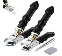 Zoerely Orthoclip - Surgical Grade Custom Nail Clipper Set with Double Configuration of Oblique and Flat Mouths, 180° Wide-Mouth Bite, Splash-Proof and Easy to Clean for Thick Nails and Seniors