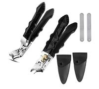 Zoerely Orthoclip - Zoerely Nail Clippers, Splash-Proof, 2025 Upgraded 180° Wide-Mouth Bite, Double Configuration of Oblique and Flat Mouth, for Thick Nails (A+C)