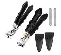 Zoerely Orthoclip - Zoerely Nail Clippers, Splash-Proof, 2025 Upgraded 180° Wide-Mouth Bite, Double Configuration of Oblique and Flat Mouth, for Thick Nails (B+C)