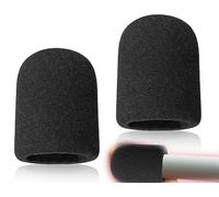 ZoeTekway 2 piezas negro engrosamiento Pop Shield micrófono parabrisas espuma Spit Shield parabrisas compatible con micrófono de mano soporte micrófono