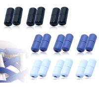 ZoeTekway Pack de 18 Cápsulas Metálicas para Cordones,Lazy sin Atar Cordones,Cierre de Liberación Rápida,Hebillas de Cierre de Cápsula Elástica,para Zapatillas Casuales Accesorio(Negro,Blanco,Azul)