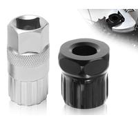 ZoeTekway Paquete de 2 Herramientas para Quitar casetes y piñones de Bicicleta,Herramienta de reparación de Extractor de piñones de Cassette,para Extractor de piñones de Bicicleta(Negro y Plateado)