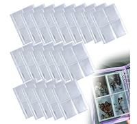 ZoeTekway Paquete de 20 bolsillos transparentes A5 de 6 agujeros, 4 compartimentos, funda de archivador, bolsillos impermeables para carpetas y álbumes de anillas