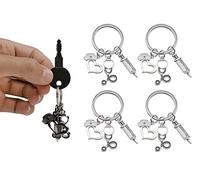 ZoeTekway Set de 4 Llaveros de 3 Piezas con Combinación Creativa (Estetoscopio, Jeringuilla, Gorro de Enfermera), Regalos para Estudiantes de Medicina, Regalos de Enfermera.