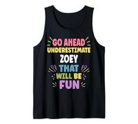 ZOEY Personalized Women's Gift Custom ZOEY Camiseta sin Mangas