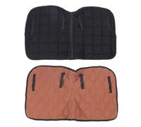 Zoeyilan Equine Horse Saddle Pad, Shock Absorbing Memory Foam Half Saddle Pad, English Riding Pad, for Stable Riding and Spine Protection, Durable Equine Supplies (Café y negro)