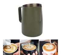 Zoeyilan Lanza de espuma de leche, tazas de café, 450 ml de 15 oz de acero inoxidable Milk jarra de crema de jarra