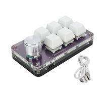 Zoeyilan Mechanical Gaming Keyboard, Mini 6 Key Gaming Keypad, One Handed Mechanical Keyboard with RGB Light Knob, Multifunction One Handed Keypad