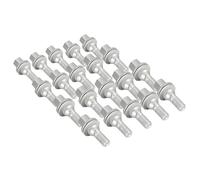 ZOFFI Tornillos de rueda M12 x 1.25, repuesto para Citroen C2 C3 C4 C5, Peugeot 206 207 208 308 407 1007 2008 3008 5008, tipo asiento plano, longitud de rosca 35 mm, hexagonal 17 mm (juego de 20)