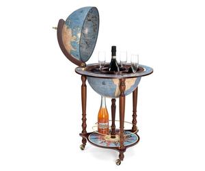 Zoffoli living Globo terráqueo de pie Da Vinci Blu Dust 40cm