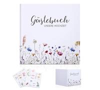 Zofory Libro De Visitas Para Boda, 21 X 21 Cm, Libro De Invitados, 72 Páginas De Papel Grueso De Alta Calidad, Incluyendo 4 Pegatinas Exquisitas Captura Momentos Entrañables