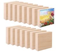 ZOFUN 15 piezas de bloques de madera sin tratar para tallar, bloques de madera para manualidades, placa de madera MDF para manualidades, piezas en bruto de madera para tallar para principiantes y