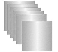 ZOFUN 5 placas de aluminio de 3 mm, 20 x 20 cm, placa plana de aluminio 6061, chapa de aluminio, placa de metal con lámina protectora, placa de ejercicios para modelismo y ferias